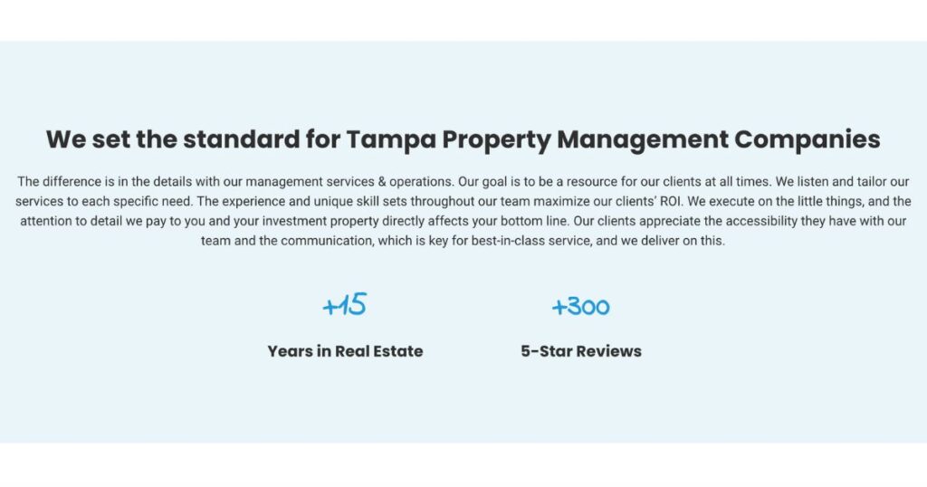 Good Tampa property manager
